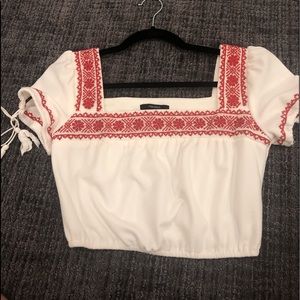 Red and White Crop Top. Worn once